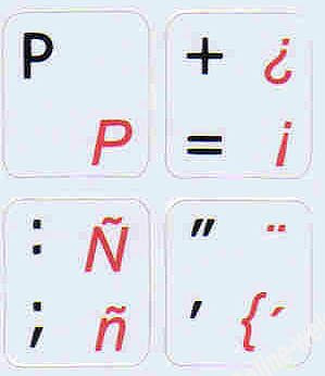 Online-Welcome Spanish Traditional English Keyboard Label Grey BACKGROUBD Non Transparent for Computer LAPTOPS Desktop