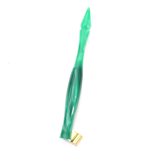 Surakey Calligraphy Oblique Nib Pen Holder, English Calligraphy Pen Nib Holder, Resin Dip Pen Handle Nib Holder Drawing Wooden Dip Nib Pen Holder for Beginners Writing Hand Account (Dark Green)