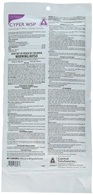 CSI Cyper WSP Cypermethrin Insecticide, Water-Soluble Packets 4ct (4 x .33oz)