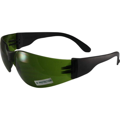 Global Vision Rider Safety Motorcycle Riding Sunglasses Black Frame Green IR Filter Lens Z87.1