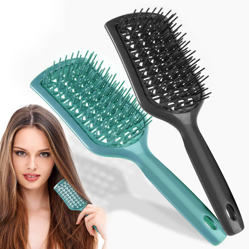 Detangling Brush Scalp Brush Detangling Hair Brush, Paddle Hairbrush Anti-Static Massage Paddle Brush With Flexible Bristle For Curly Wet Dry Hair Painless Combing (2PC-D) Detangling Brush Scalp Brush Detangling Hair Brush, Paddle Hairbrush Anti-Static Massage Paddle Brush With Flexible Bristle For Curly Wet Dry Hair Painless Combing (2PC-D)