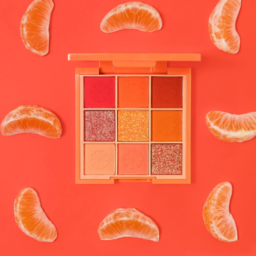 Kara Beauty TANGY TANGERINE 9-Shade Scented, Multi-Finish Creative Beauty Palette - Vegan