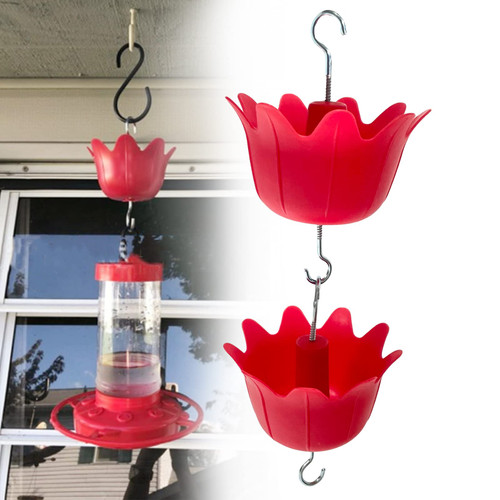 Ant Moat - Hummingbird Feeder Guard Gets Rid of Ant Guard Fast in Nectar Accessories, 2pcs (Red)