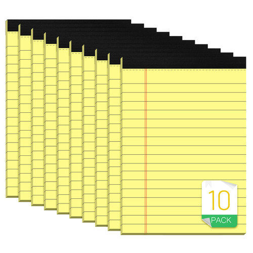 10 Pack Yellow Legal Pads 4x6 Notepads for Work Small Writing Pads 4x6 for Office Micro Perforated Yellow Pads College Ruled Lined Paper Pads Small Note Pads for Student Memo Pads 30 Sheets per Pad