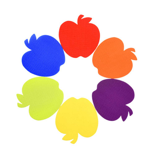 Tofficu Round Rug Round Rug 12 Pcs Carpet Markers Spot Markers Apples Shape Marker Classroom Floor Stickers Rug Marker for Classroom Preschool and Kindergarten Circle Rug Circle Rug