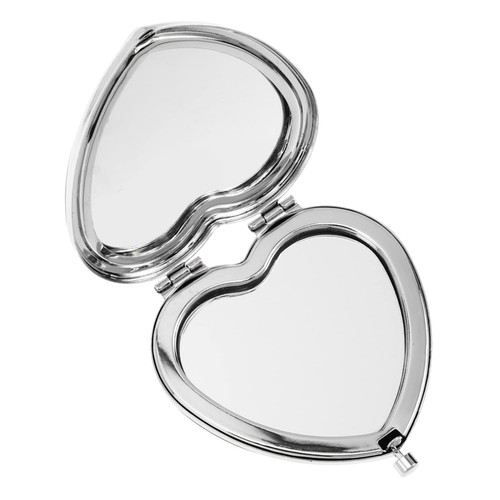 balacoo Heart-Shaped Cosmetic Mirror Hand Held Mirror Small Mirror for Purse Make up Mirror Pocket Handbag Mirror Small Cosmetic Mirror Folding Mirror Heart-Shape Foldable Mirror Travel