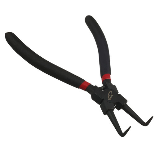 Bettomshin Internal Snap Ring Plier Angled Retaining Ring Pliers Bent Nose 7-Inch 1Pcs