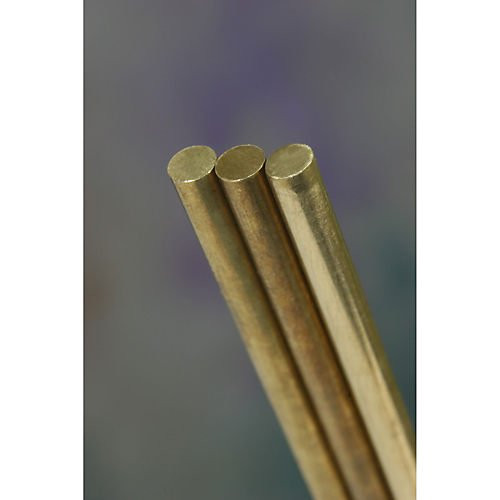 K&S Precision Metals 8169 Solid Brass Rod, 0.072" OD x 12" Length, 3 pcs per car. Made in USA