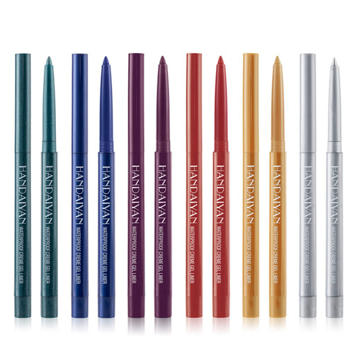 PhantomSky 6 Colors Gel Eyeliner Pencil Set, 6 PCS Colorful Waterproof Matte Eyeliner Pencil, Rotatable Smudge-Proof Long Lasting Eyebrow Lip Liner Pencil Pen Eye Makeup Cosmetic Set Kit Tool, B