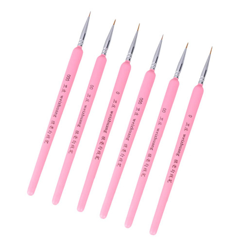 LALAFINA 6pcs Oil Paint Brushes Fine Paint Brush Watercolor Brushes Professional Detail Painting Kit Paint Markers for Kids Fine Detailing Paint Brushes Fine Brush Miniature Child Bamboo