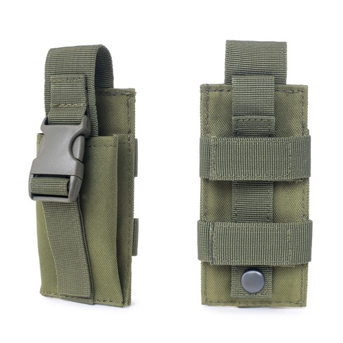 Multitool Pouch Sheath, Tactical Molle Flashlight Belt Holster, Horizontal Vertical Pistol Mag Pouch, Utility Tool Holder Carry Case Belt Pouch (Army Green)