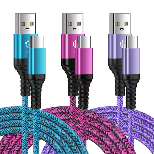 USB C Charger Cable 10FT/3Pack,3.1A USB Type C Cable Android Phone Charger Cord for iPhone 15/15 Pro/15 Pro Max/15 Plus,Samsung Galaxy A54 A14 S23 S22 S21 S20 Z Fold5,Google Pixel 8 Pro 7a 7 Pro 6a 6