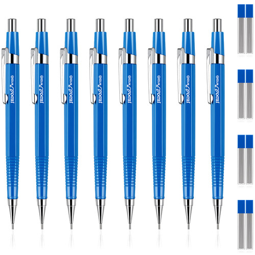 Outus 8 Pieces Mechanical Pencil Metal Retractable Automatic Drafting Pencils Refills for Writing Drawing Signature Sketching Illustration (Blue,0.7 mm) Outus 8 Pieces Mechanical Pencil Metal Retractable Automatic Drafting Pencils Refills for Writing Drawing Signature Sketching Illustration (Blue,0.7 mm)