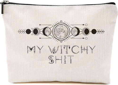 JohnPartners993 My Witchy sht Witchy Gifts Witch Stuff Witchy Makeup Bag Witch Bag Meditation Halloween Birthday Gifts For Witchcraft Lover Women Her Girl Friends Tarot Cards For Beginners