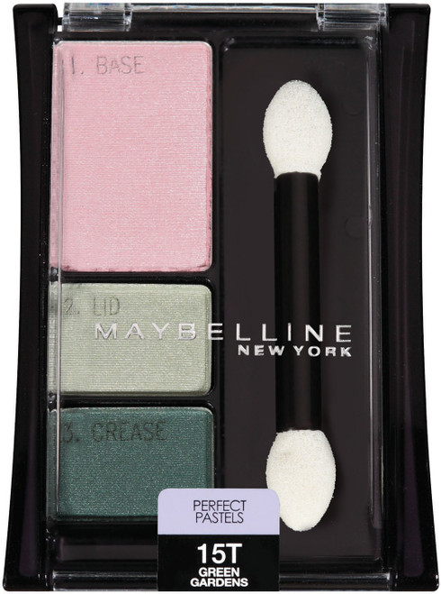 Maybelline New York Expert Wear Eyeshadow Trios, Perfect Pastels 15T Green Gardens, 0.13 Ounce Maybelline New York Expert Wear Eyeshadow Trios, Perfect Pastels 15T Green Gardens, 0.13 Ounce
