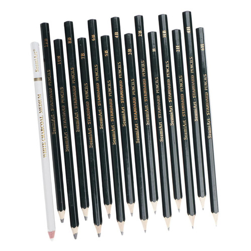 TEHAUX 15pcs Sketch Pencil Kids Suit Arts and Crafts Kit Suit for Kids Watercolor Pencils Skin Tone Colored Pencils Wooden Handle Pencils School Pencils Art Craft Supplies Painting Tools