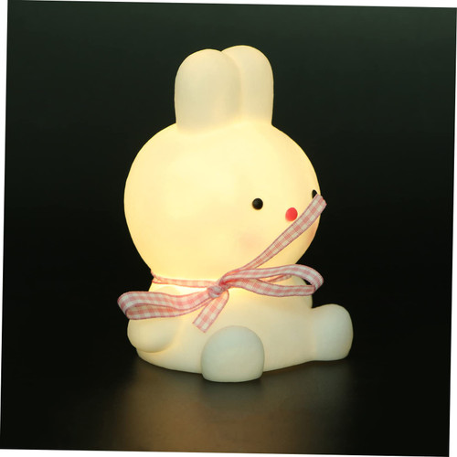 COOLHIYA 1Pc Night Light Gifts for Kids Night Lamp Rabbit Light Rabbit Pattern Lamp Bunny Desk Light Rabbit Figure Light Cartoon Table Light Lamp Plastic Sculpture Child to Sleep