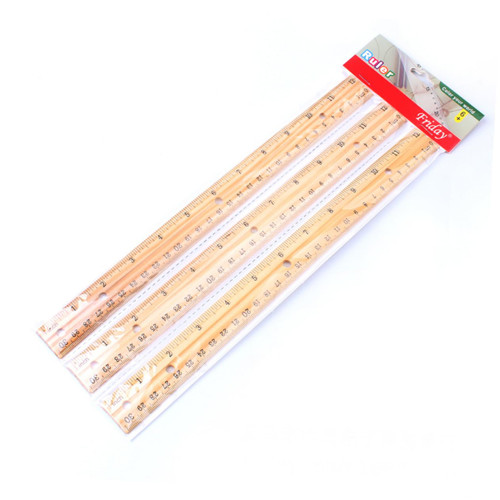 STOBOK 6pcs 30cm Ruler Straight Ruler Measuring Tool Training Aid Ruler Centimeter Ruler Wooden Precision