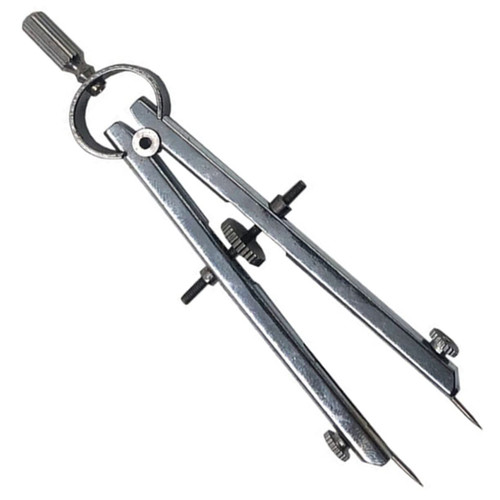 LALAFINA Compasses Engineers Compass Metal Math Compass Metal Compass Geometry Compass Pencil Lead Compass Drawing Tool Metal Geometry Compass Student Carpenter Stainless Steel Precision