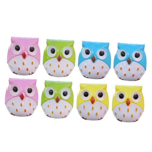 LALAFINA 8pcs Owl Pencil Sharpener Sharpener Small Manual Sharpeners Hand Sharpeners Pencil Mini Sharpeners Stationery Pencil Accessory Pencil Sharpeners Office Gift Plastic Portable