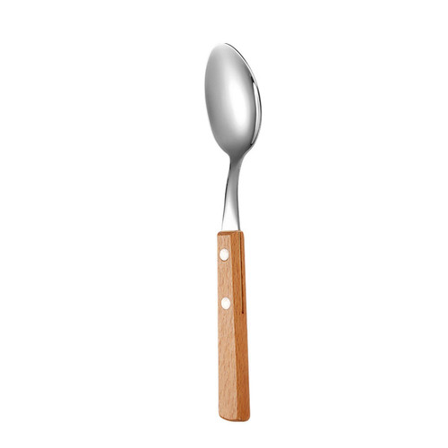 Stainless Steel Spoon Rosewood Handle Cutlery Knife Fork Spoon 5 Pieces Set Steak Knife and Fork