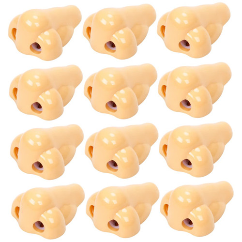 STOBOK 12pcs Nose Sharpener Pencil Sharpener Kids Manual Pen Sharpener Sharpeners Handheld Pencil Sharpener Stocking Stuffer Novelty Nose Mini Plastic Small Pencil Sharpener Student