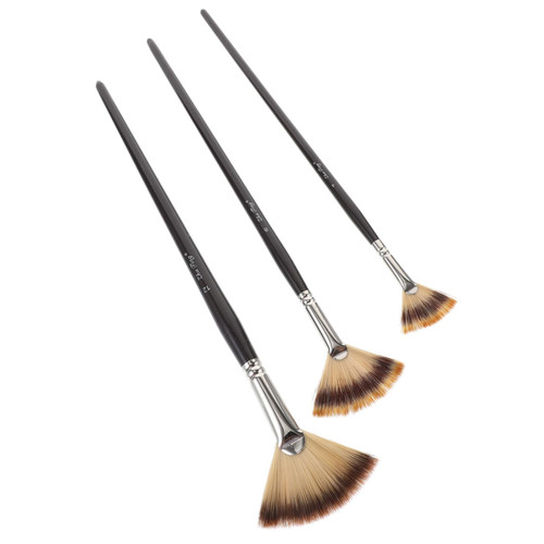 TEHAUX 3pcs Painting Brush Paintbrushes Hair Brush Watercolor Paint Brushes Fan Brush Office Coloring Stationery Brushes for Oil Kids School Prizes Acrylic Office Fan Nylon Brush Wooden TEHAUX 3pcs Painting Brush Paintbrushes Hair Brush Watercolor Paint Brushes Fan Brush Office Coloring Stationery Brushes for Oil Kids School Prizes Acrylic Office Fan Nylon Brush Wooden