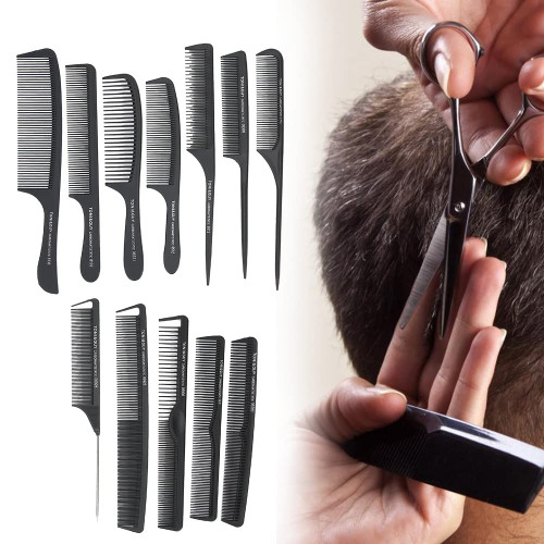 Hair Combs Set, 12PCS Black Hair Cutting Combs Fine and Wide Tooth Hair Barber Comb Rat Tail Comb Hairdressing Styling Hair Cutting Barber Stylist Tools Set Hairdressing Comb Barber Hair Styling Comb Hair Combs Set, 12PCS Black Hair Cutting Combs Fine and Wide Tooth Hair Barber Comb Rat Tail Comb Hairdressing Styling Hair Cutting Barber Stylist Tools Set Hairdressing Comb Barber Hair Styling Comb