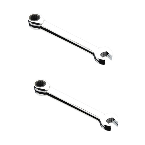 Veemoon 2pcs Dual Heads Double Offset Ring Spanner Combination Ratchet Spanner Ratchet Ring Spanner Ratchet Wrenches Metric Ratchet Wrench Metric Dual Head Wrench Tool Set Mini To Rotate