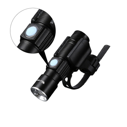 VANZACK 1pc Bicycle Light Cycling Flashlight Road Bike Flashlight Bike Headlight Cycle Front Light Cycling Torch Light Led Headlights Rechargable Headlamp Aluminum Alloy USB Rear Light