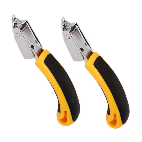 Ciieeo 2Pcs Tool Stapler Remover Heavy Duty Staple Puller Remover Stapler and Staple Remover Puller Nail Puller Heavy Duty Staples Handheld Nail Remover Plastic Handle Metal Office