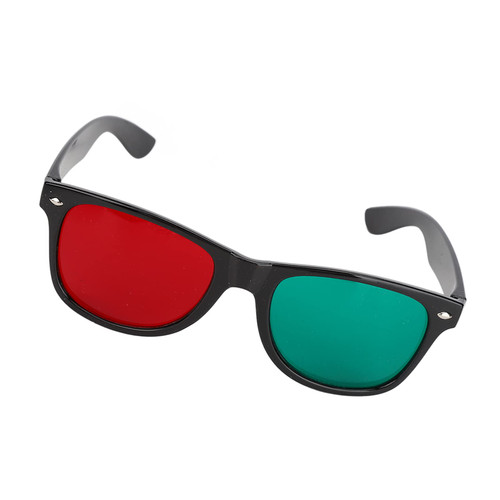 Red Green Glasses Vision,Sight Focusing Convergence Training Glasses, Portable Red Green Glasses for Children Adult, Home Training Eyeglasses for Amblyopia Exotropia