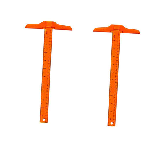 VILLCASE 4 Pcs T Ruler Clear Ruler Framing Square Drafting Scale Ruler Measuring Tape Drafting Triangle Ruler T Metric Rule Tools T-Square Ruler Stationery Ruler Student New Material