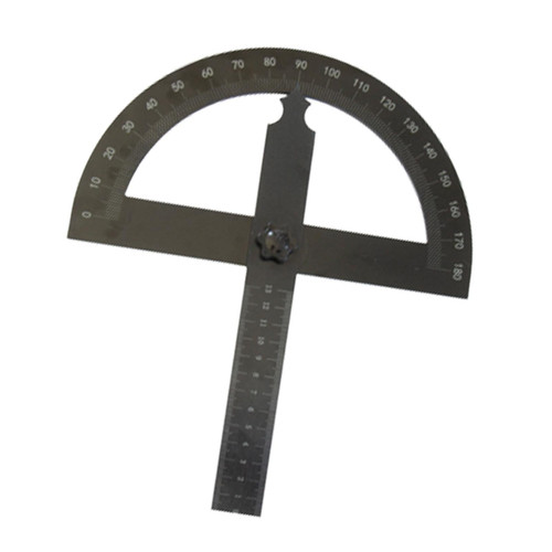Bothyi Angle Ruler Ruler, Adjustable Angle Protractor Bakelite 180 Degrees Rotary 2 in 1 Protractor Ruler Angle for Engineering Bevels Radial Lines, Medium