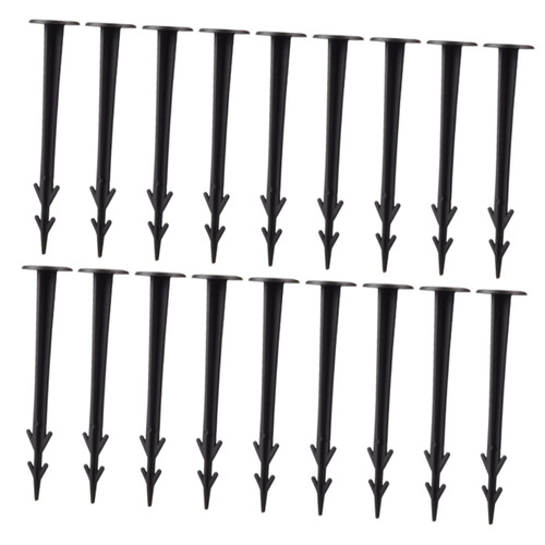 VANZACK 50pcs Ground Nail Fabric Pegs Artificial Grass Pegs Fake Grass Pins Gardening Anchors Garden Staples Garden Netting Stakes Garden Securing Pegs Lawn Pegs Plastic Mulch Shade Net