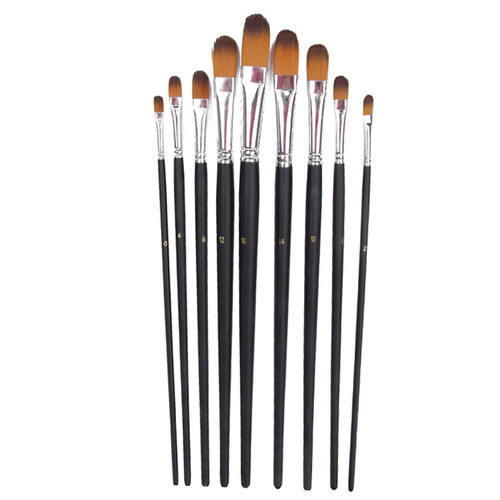 EXCEART 9pcs Oil Paint Brushes Oil Painting Brush Acrylic Brush Oil Brush Artist Brush Black Pens for Drawing Watercolor Brush Acrylic Painting Brush Student Writing Brush