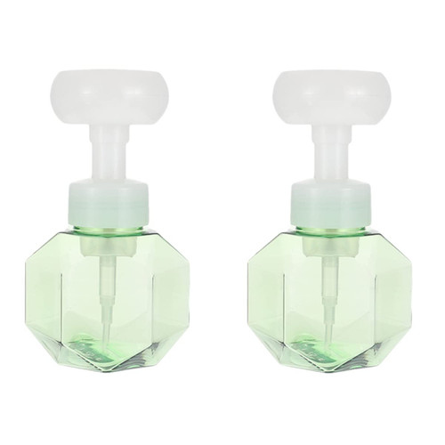 2pcs Flower Sparkling Bottle Foam soap Dispenser Hand soap Bottle Pressure Cleansing Beater foaming soap Bottle Facial Bottle Bubble Shampoo Travel Blender Subject petg