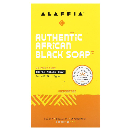 Alaffia Authentic African Black Soap, 8 OZ