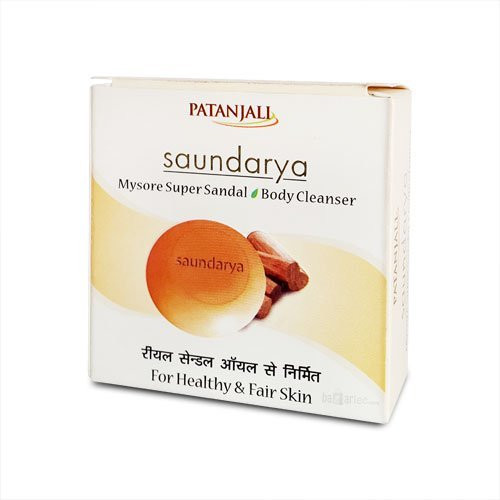 Patanjali Saundarya Mysore Super Sandal Body Cleanser Soap 150g (75g X2)