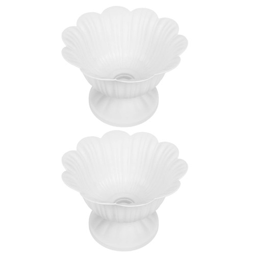 CIYODO 2pcs Roman Flower Pot Urn Flower Vase Antique Urn Planter Classic Urn Planter Greek Column Wedding Decorations for Ceremony Plastic Wedding Flowerpots Morocco White European Style