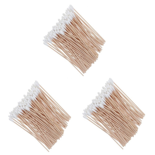 Healifty 300 Pcs Applicator Pointed Cotton Swabs Cleaning Swabs Cotton Sticks Swabs Ears Wax Remover Tool Cotton Tips Cotton Swabs for Makeup Cotton Buds Earplugs Wooden Single Head