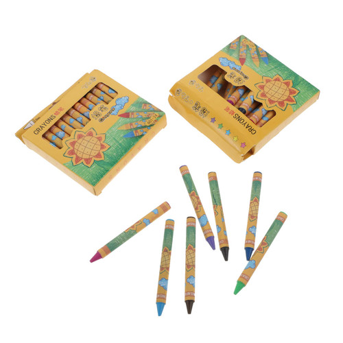 EXCEART 48 Pcs Cartoon Children Crayons Xmas Crayons Pens Kids Crayon Christmas Crayons Drawing Crayons Kids Drawing Holiday Crayons Miniature Crayons Cartoon Crayons Gift Make up Pupils