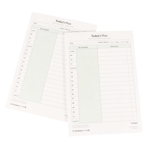 Ciieeo 2pcs Notebook Daily Planner Notepad Grocery List Notepad Task Scheduler to Do Schedule Time Management Planner Office Notepad Tearable Note Pad Paper Accessories Desktop Student