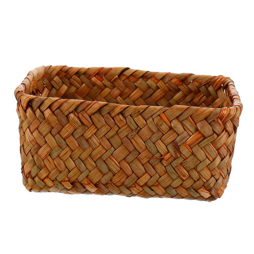 BUGUUYO 1Pc Woven Storage Box Wicker Baskets with Handle Woven Basket bin Seagrass Storage Basket Rectangular Woven Baskets Wicker Storage Bins Woven Woven Portable Seaweed Trash Basket BUGUUYO 1Pc Woven Storage Box Wicker Baskets with Handle Woven Basket bin Seagrass Storage Basket Rectangular Woven Baskets Wicker Storage Bins Woven Woven Portable Seaweed Trash Basket