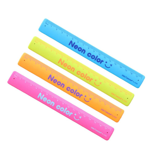 VILLCASE 4pcs Flexible Bracelet Ruler Measure Tools Flexible Ruler Folding Straight Ruler Blush Student