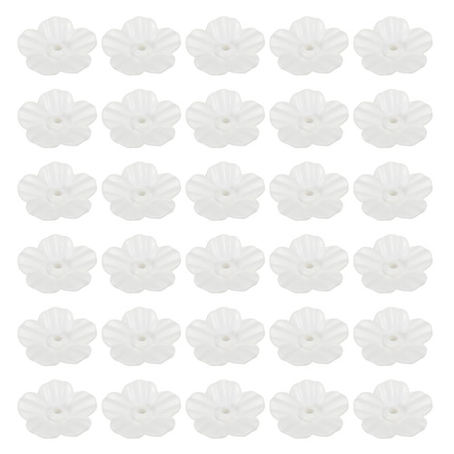 PATIKIL 1.2 Inch Hummingbird Feeder Replacement Flowers, 30 Pack Bird Feeder Flowers Hummingbird Feeding Ports Feeders for Outdoors Hanging Feeders, White