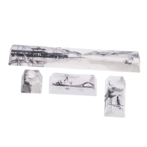 KONTONTY 4pcs Keycap Mechanical Keyboard Keycaps Keyboard Decals Stickers Computer Keycaps Mechanic Stickers Rekey Kit Laptop Keyboard Keycaps Kits Home Computer DIY Keycaps Keyboard Decor