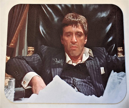 Scarface Pacino Computer Mouse Pad (1/8th Inch Thick)