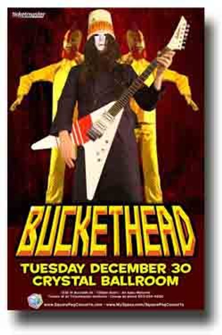Buckethead Poster - 1st Colma Concert 11 X 17 Monsters Robots
