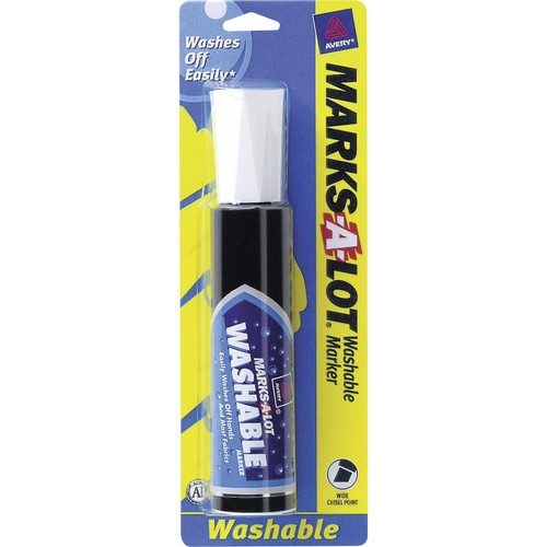Avery 24158 Jumbo Tip Markers,Washable,Desk Style,Chisel Tip,Black